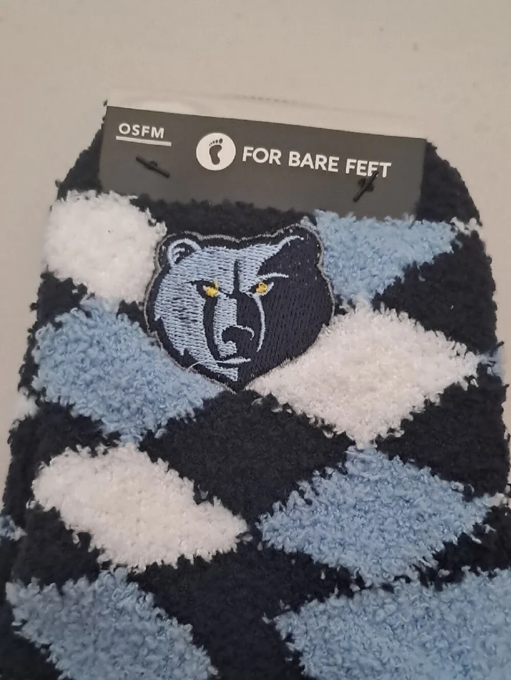 For Bare Feet Memphis Grizzlies Men's Size 5-12, Women's Size 6-11